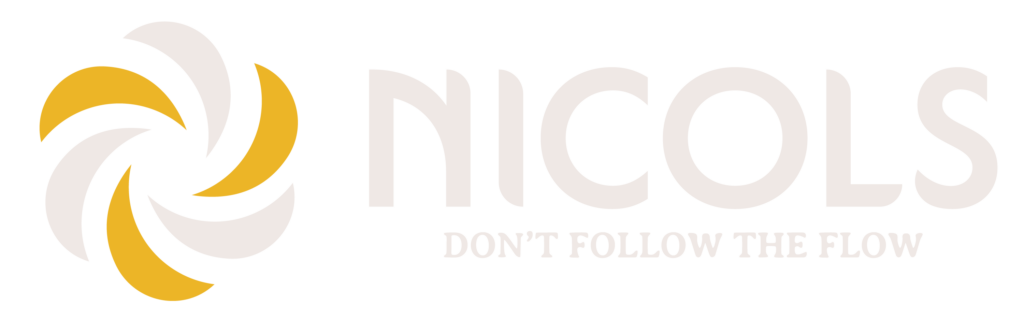 Logo Nicols english - nie podążaj za prądem